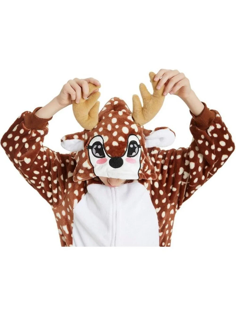 Cozy Kids Deer Onesie - Cute Reindeer Pajama Costume for Halloween & Christmas